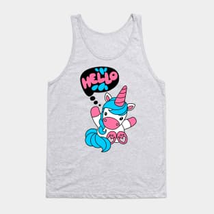 Hello Unicorn Tank Top